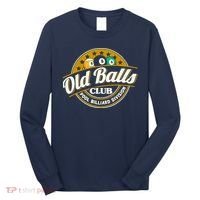 Old Balls Club Pool 8 Ball Billiards Division For Long Sleeve Shirt thumb 0