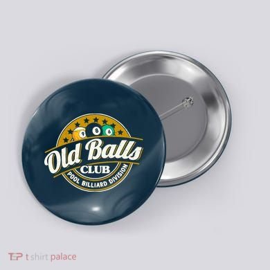 Old Balls Club Pool 8 Ball Billiards Division For Button