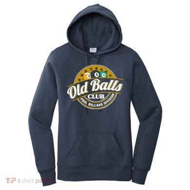 Old Balls Club Pool 8 Ball Billiards Division For Women's Hoodie