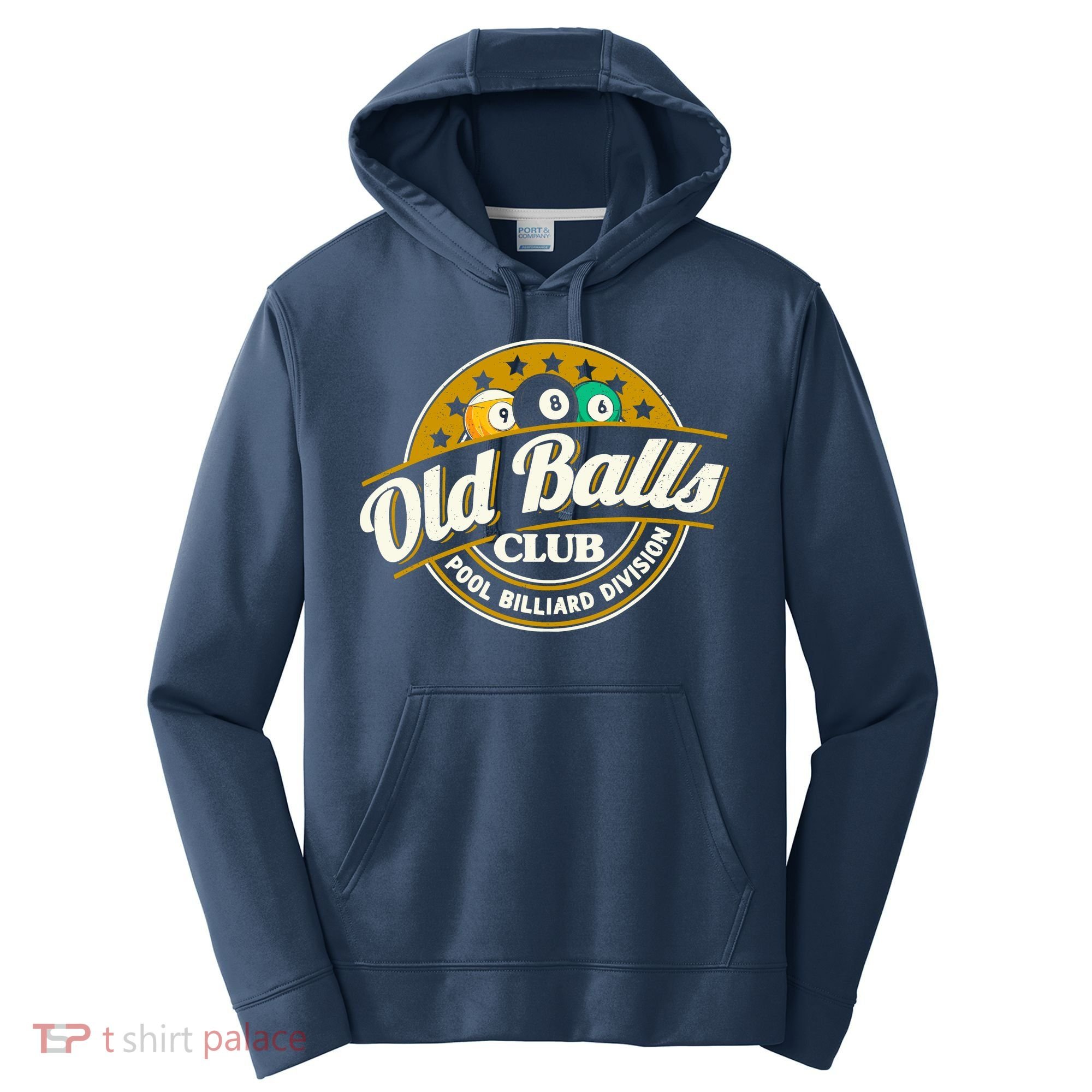 Old Balls Club Pool 8 Ball Billiards Division For Performance Fleece Hoodie