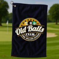 Old Balls Club Pool 8 Ball Billiards Division For Golf Towel thumb 1