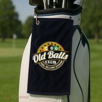 Old Balls Club Pool 8 Ball Billiards Division For Golf Towel thumb 2