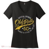 Old Balls Club 50th For 's Over The Hill Birthday Women's V-Neck T-Shirt thumb 0