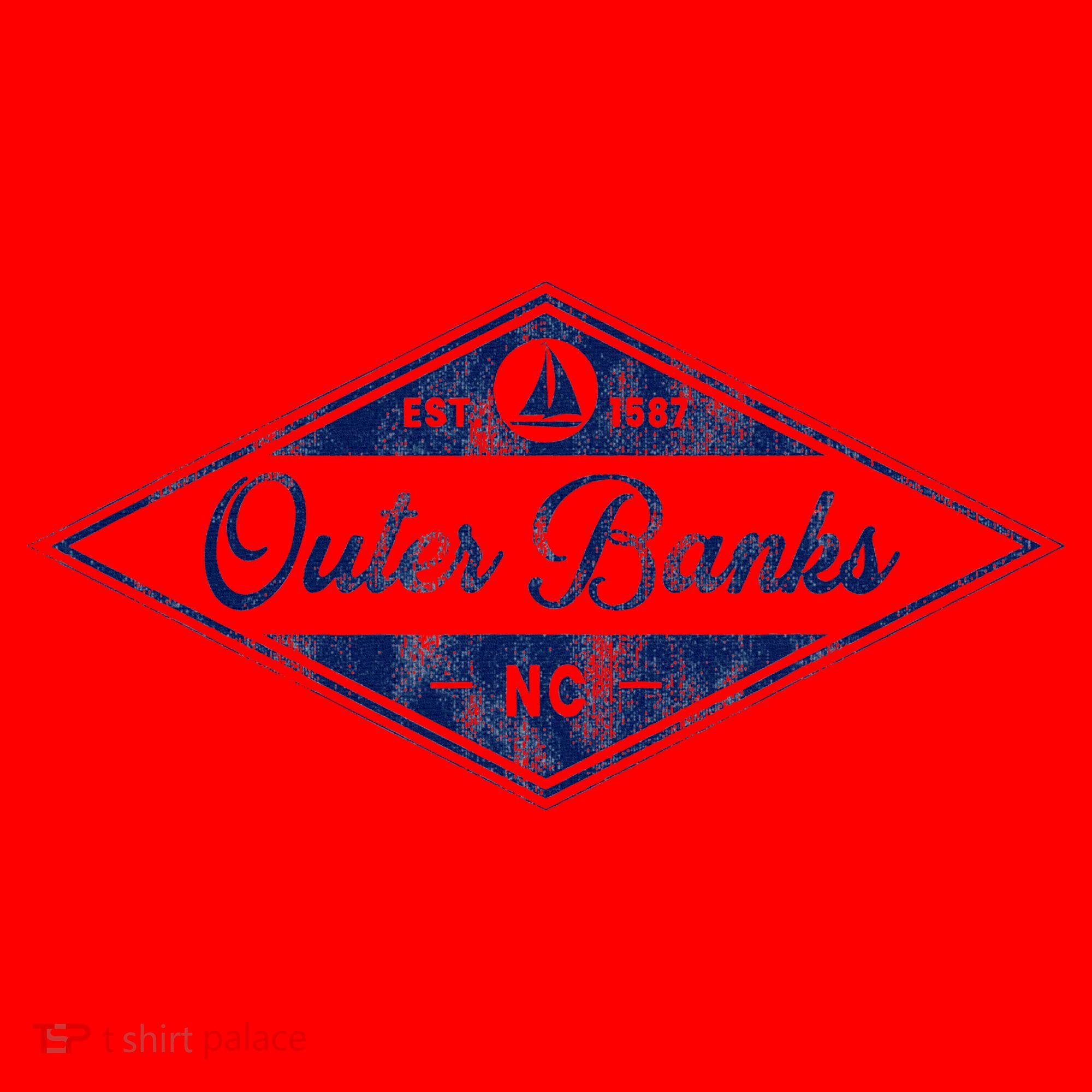 O.U.T.E.R B.A.N.K.S Est 1587 Obx North Carolina Nc Boating Santa Hat