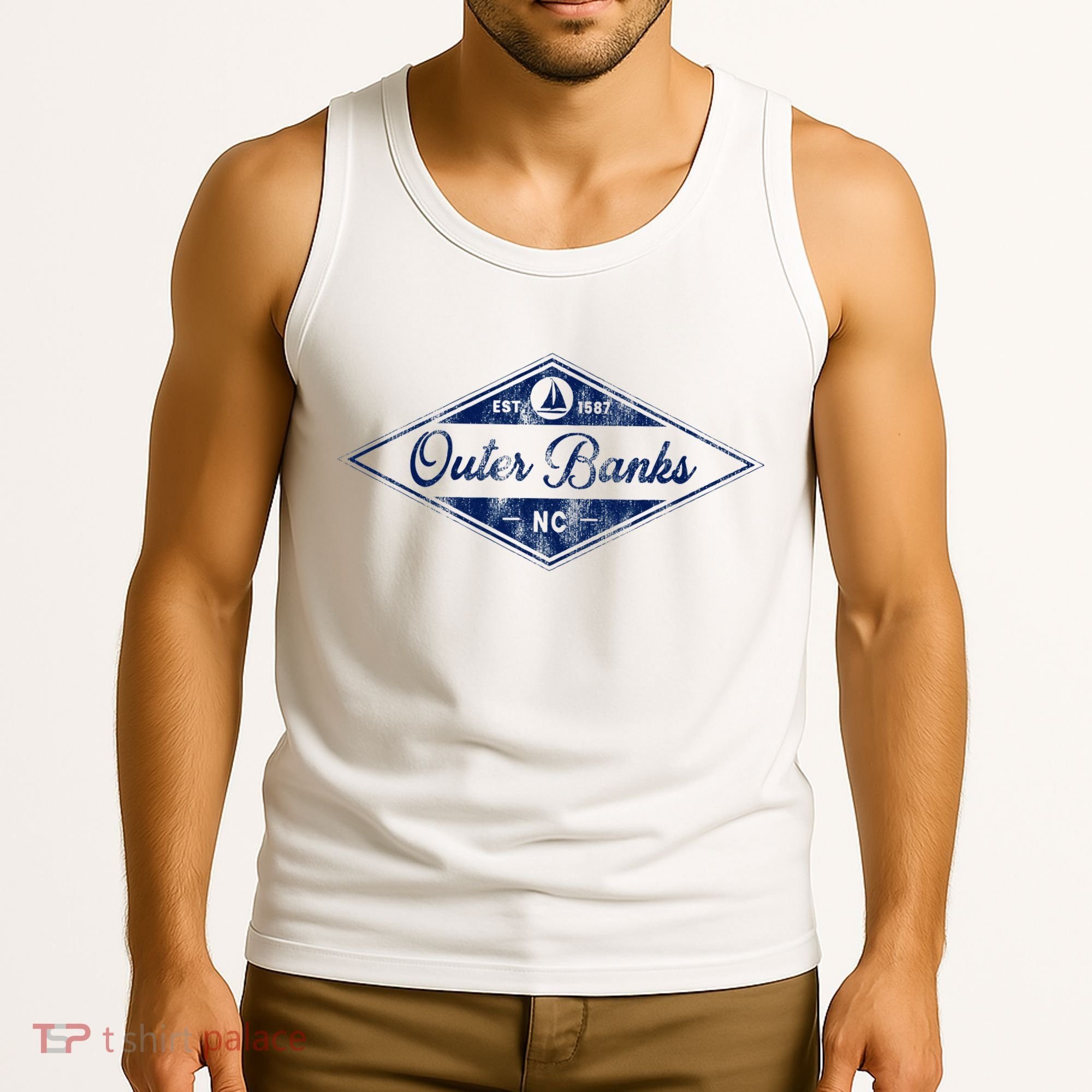 O.U.T.E.R B.A.N.K.S Est 1587 Obx North Carolina Nc Boating Tank Top