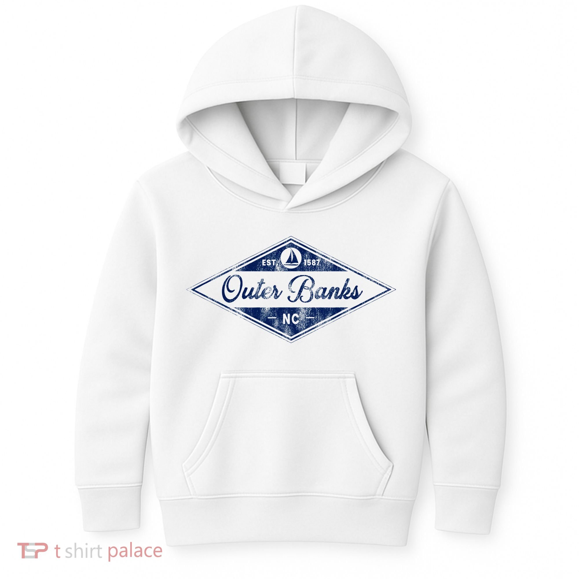 O.U.T.E.R B.A.N.K.S Est 1587 Obx North Carolina Nc Boating Kids Hoodie