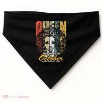 October Birthday For Women Black African Queen USA-Made Doggie Bandana thumb 0