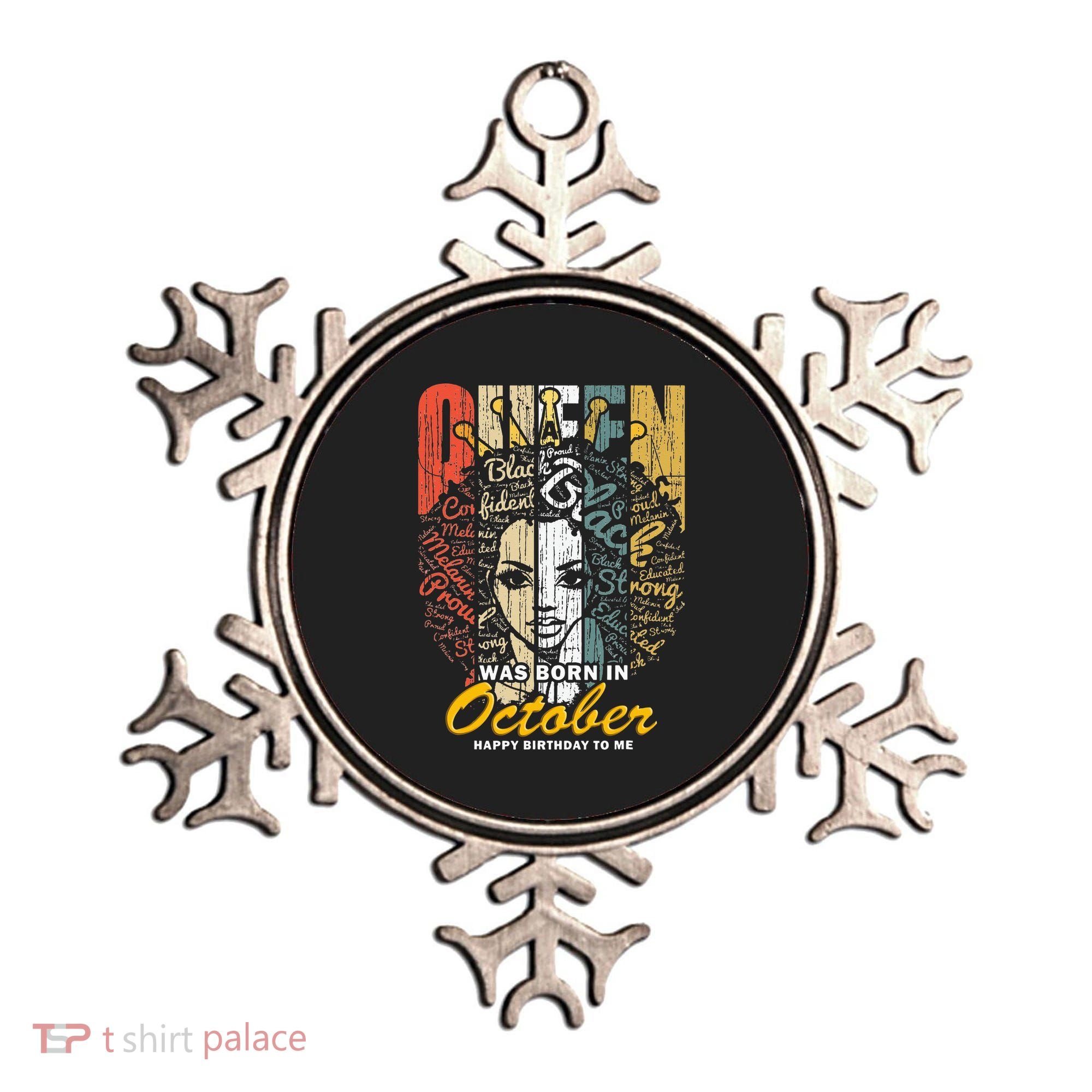 October Birthday For Women Black African Queen Ornament