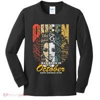 October Birthday For Women Black African Queen Kids Long Sleeve Shirt thumb 0
