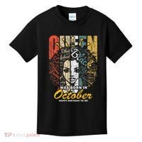 October Birthday For Women Black African Queen Kids T-Shirt thumb 0