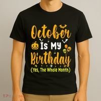 October Birthday For Women October Birthday Month T-Shirt thumb 3