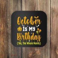 October Birthday For Women October Birthday Month Coaster thumb 0