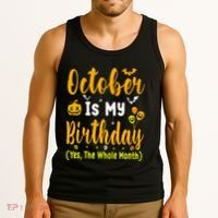 October Birthday For Women October Birthday Month Tank Top thumb 3