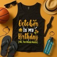 October Birthday For Women October Birthday Month Tank Top thumb 4