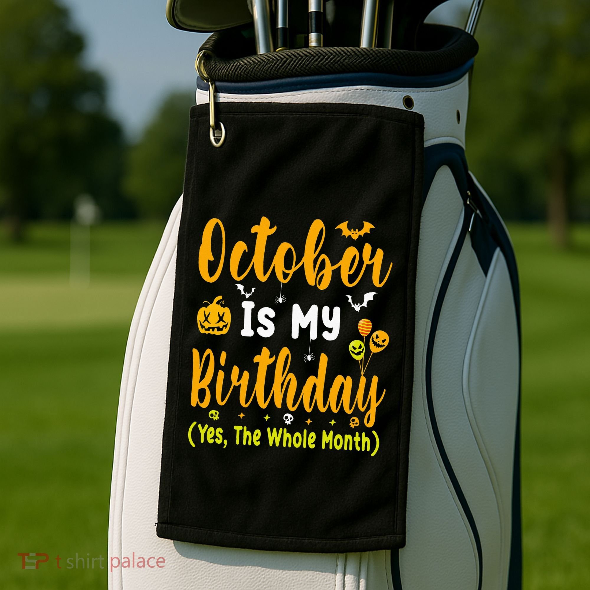 October Birthday For Women October Birthday Month Golf Towel