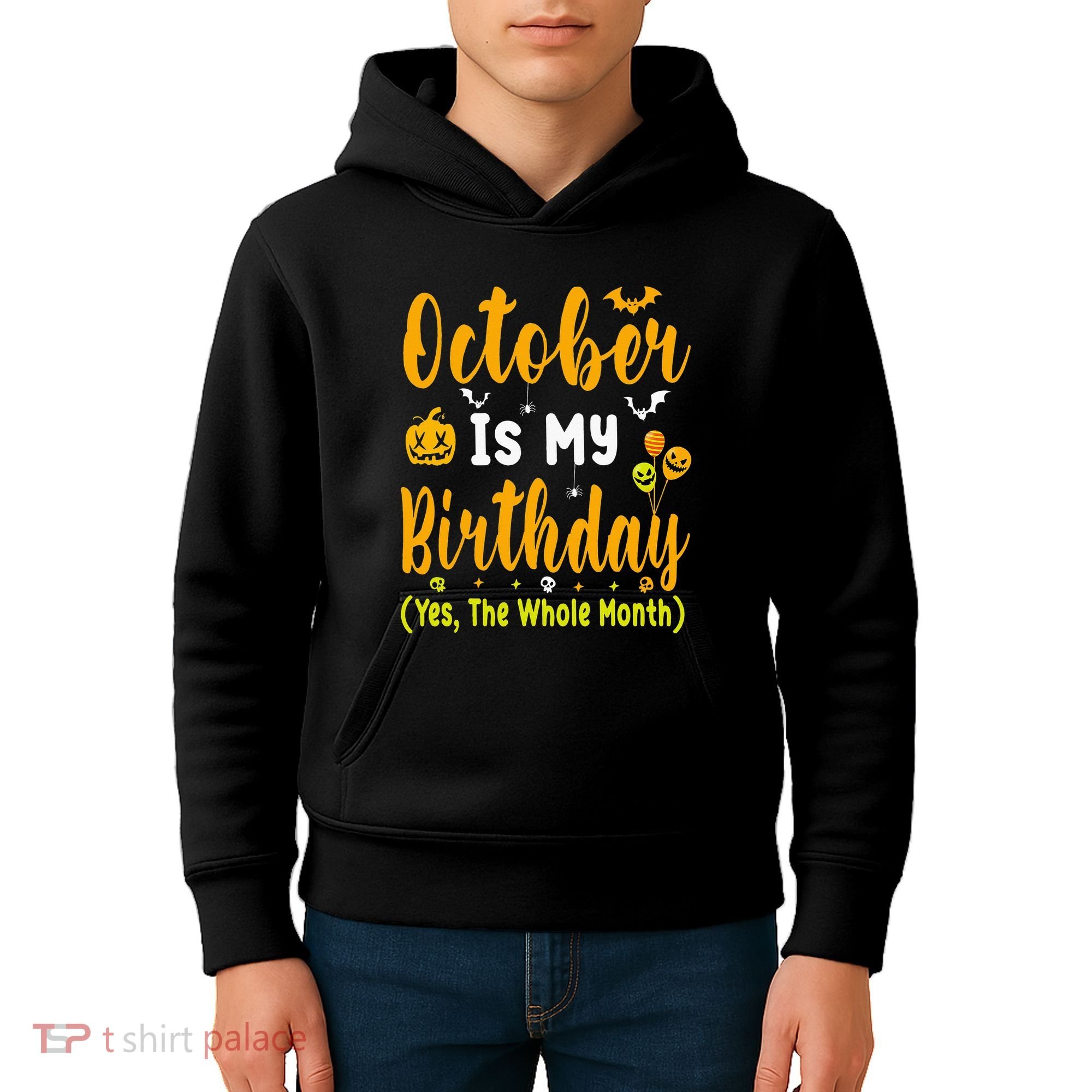 October Birthday For Women October Birthday Month Kids Hoodie