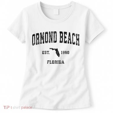 Ormond Beach Florida Fl Vintage Established Athletic Sports Design Women's T-Shirt