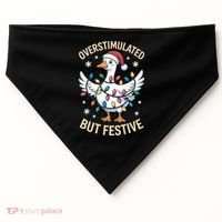 Overstimulated But Festive Christmas Duck Cute & Funny USA-Made Doggie Bandana thumb 0