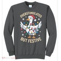 Overstimulated But Festive Christmas Duck Cute & Funny Sweatshirt thumb 0