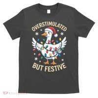 Overstimulated But Festive Christmas Duck Cute & Funny T-Shirt thumb 0