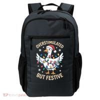 Overstimulated But Festive Christmas Duck Cute & Funny Backpack thumb 0