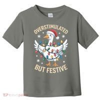 Overstimulated But Festive Christmas Duck Cute & Funny Toddler T-Shirt thumb 0