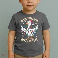 Overstimulated But Festive Christmas Duck Cute & Funny Toddler T-Shirt thumb 2