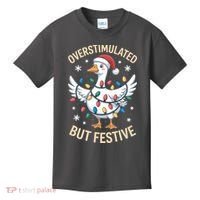 Overstimulated But Festive Christmas Duck Cute & Funny Kids T-Shirt thumb 0