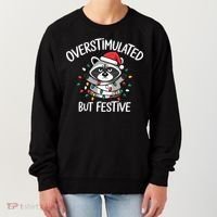 Overstimulated But Festive Racoon Women's Sweatshirt thumb 0