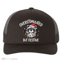 Overstimulated But Festive Racoon Yupoong Adult 5-Panel Trucker Hat thumb 0