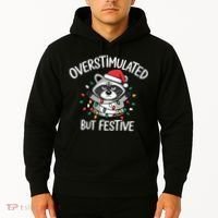 Overstimulated But Festive Racoon Hoodie thumb 2