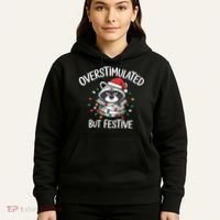 Overstimulated But Festive Racoon Hoodie thumb 5