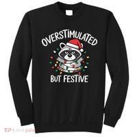 Overstimulated But Festive Racoon Sweatshirt thumb 0