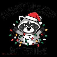 Overstimulated But Festive Racoon Coffee Mug thumb 5
