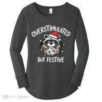Overstimulated But Festive Racoon Women's Perfect Tri Tunic Long Sleeve Shirt thumb 0