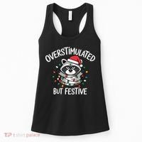 Overstimulated But Festive Racoon Women's Tank Top thumb 0
