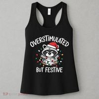 Overstimulated But Festive Racoon Women's Tank Top thumb 3
