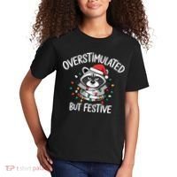 Overstimulated But Festive Racoon Kids T-Shirt thumb 2