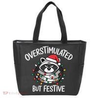Overstimulated But Festive Racoon Tote Bag thumb 0