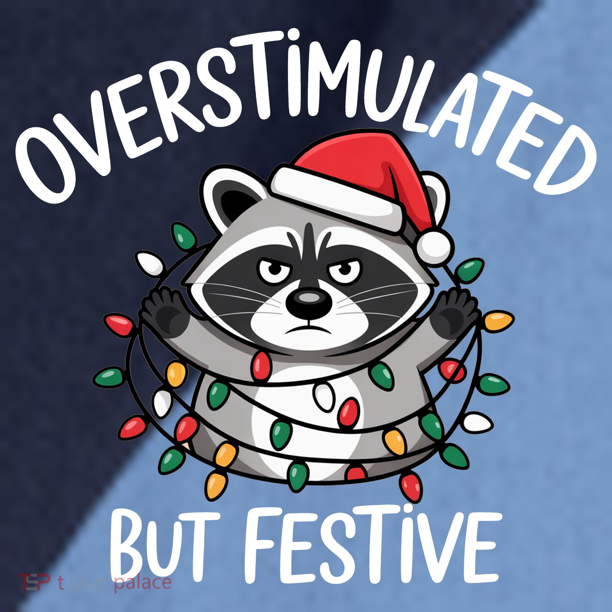 Overstimulated But Festive Racoon Raglan Baseball Sleeve Shirt