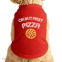 Ok But First Pizza Doggie Tank thumb 0