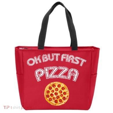 Ok But First Pizza Tote Bag