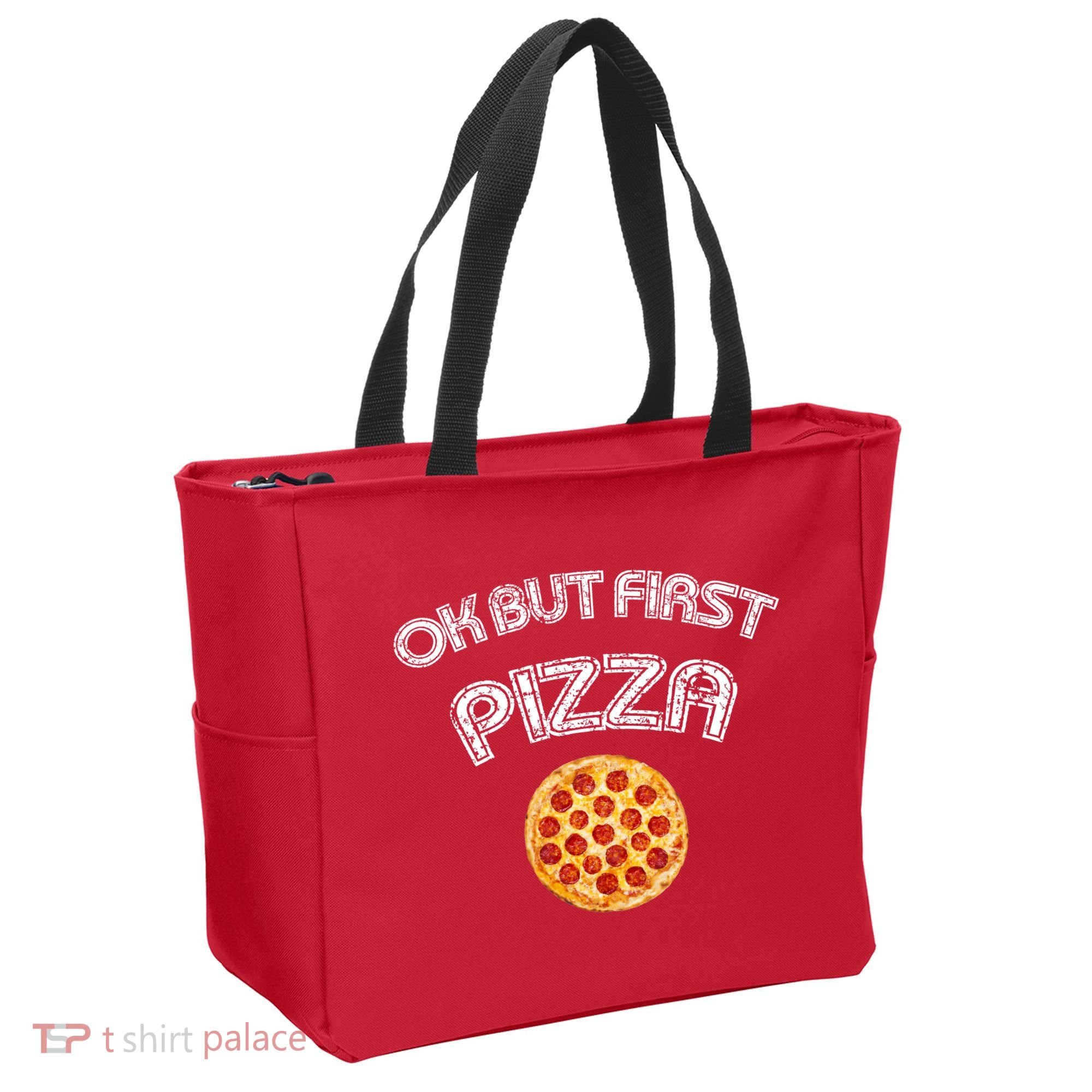 Ok But First Pizza Tote Bag