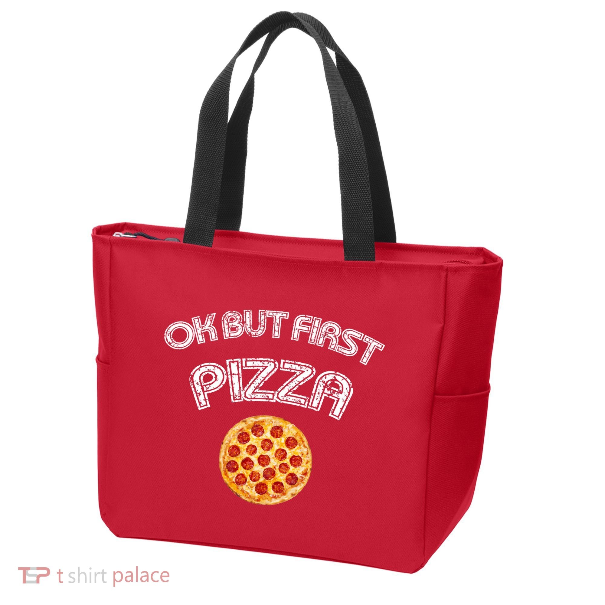 Ok But First Pizza Tote Bag