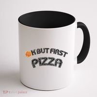 Ok But First Pizza Funny Pizza Lover Coffee Mug thumb 1