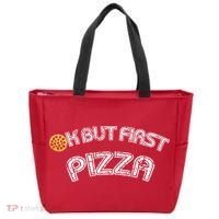 Ok But First Pizza Funny Pizza Lover Tote Bag thumb 0