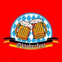 Oktoberfest Beer Festive German Holiday Santa Hat thumb 1