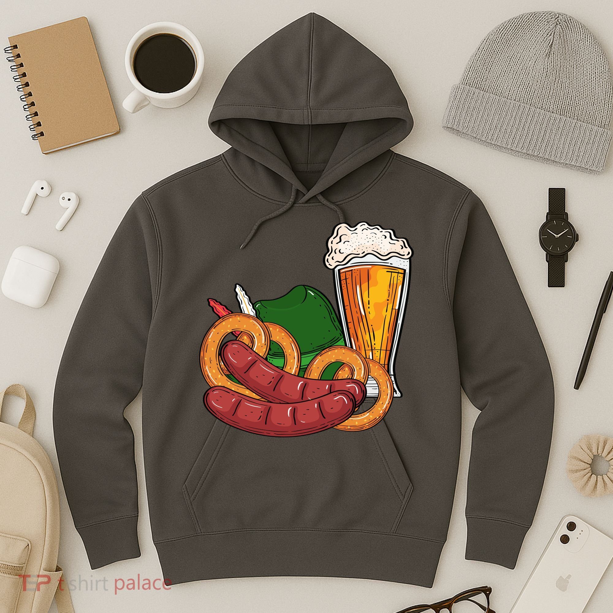 Oktoberfest Beer Food Festive Hoodie