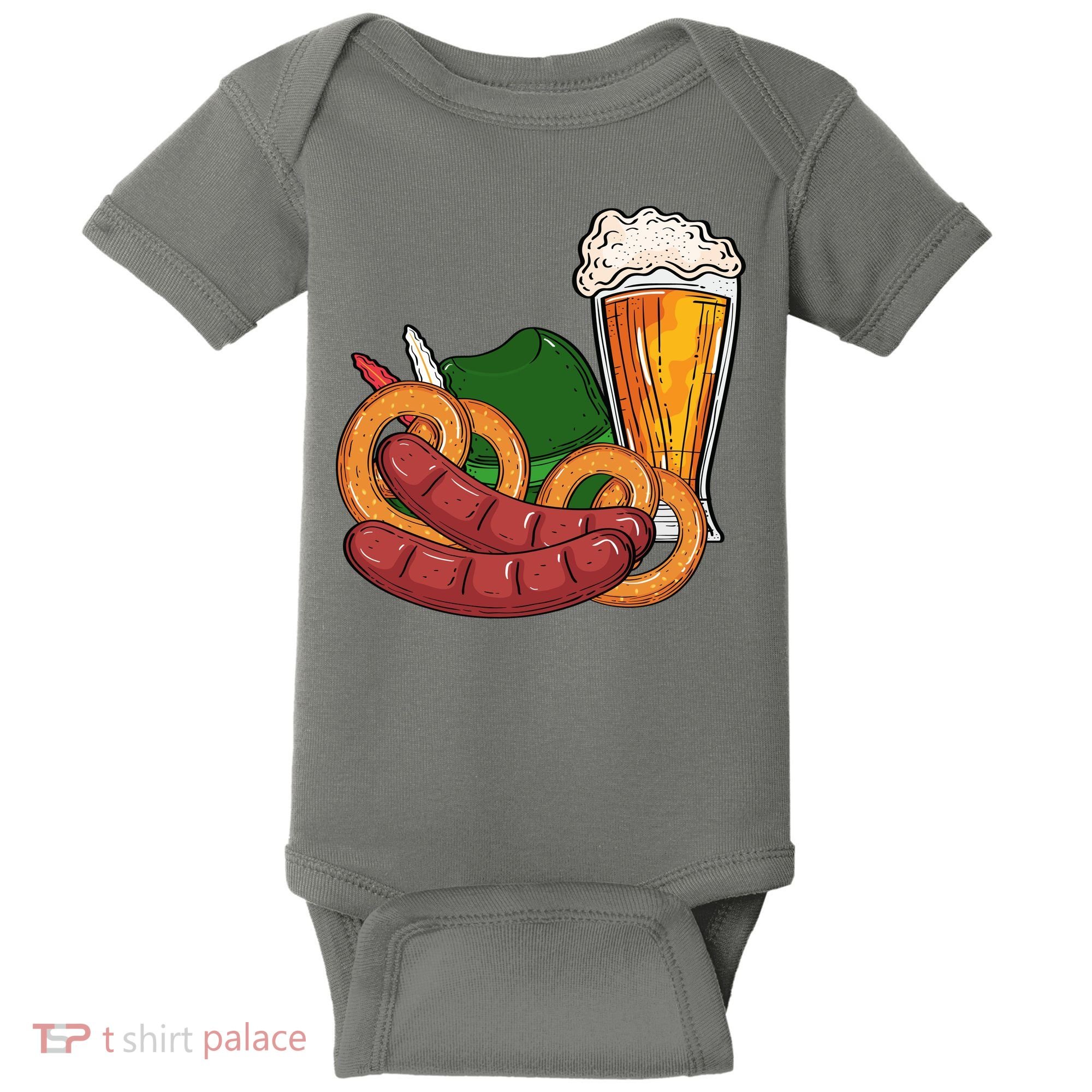Oktoberfest Beer Food Festive Baby Bodysuit