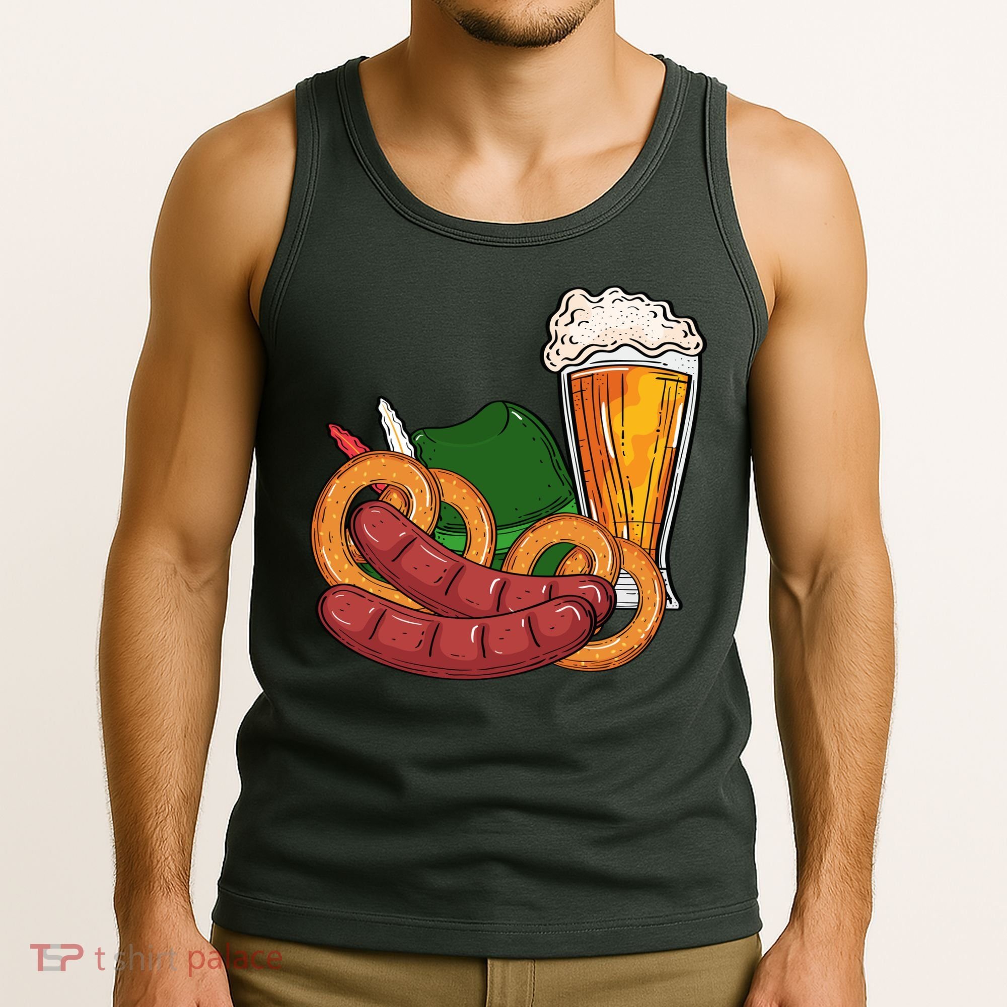 Oktoberfest Beer Food Festive Tank Top